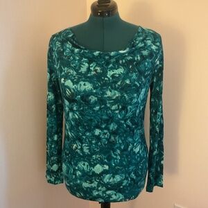 Talbots Floral Longsleeve Knit Top